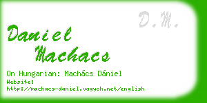 daniel machacs business card
